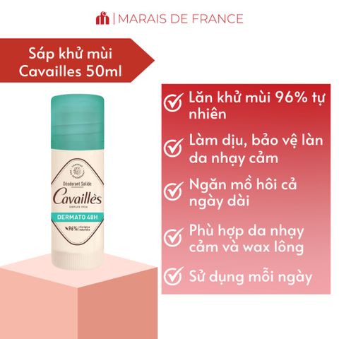 Lăn Khử Mùi Rogé Cavaillès 48H Cho Da Nhạy Cảm Dạng Sáp 40ml - An Toàn, Lành Tính, Hiệu Quả Lâu Dài