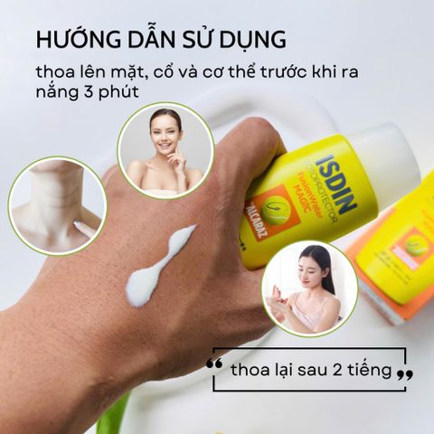Kem Chống Nắng ISDIN Fusion Water Magic SPF50 - Dạng Nước, 50ml, Dành Cho Da Dầu, Thể Thao, Bảo Vệ Da Ngoài Trời