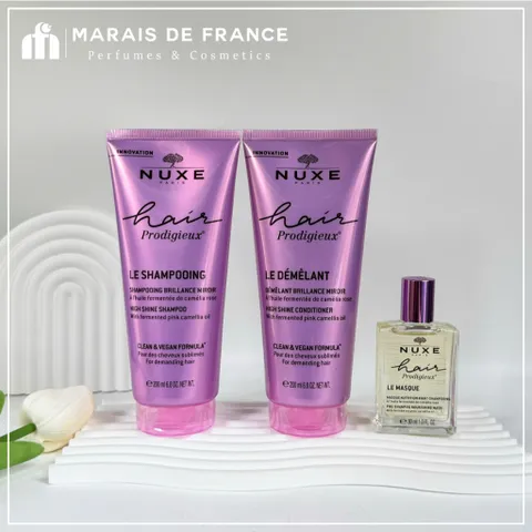 Mặt nạ tóc Nuxe Hair Prodigieux 30ml - Phục hồi hư tổn, dưỡng ẩm mái tóc mềm mượt, óng ả tự nhiên và giảm gãy rụng