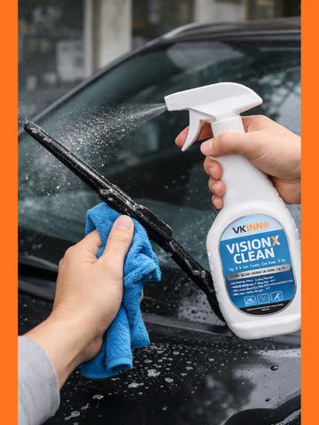 Dung dịch tẩy ố kính ô tô VisionX Clean 500ML - Giải pháp làm sạch hiệu quả cặn canxi, bụi bẩn và bảo vệ bề mặt kính, logo xe hơi