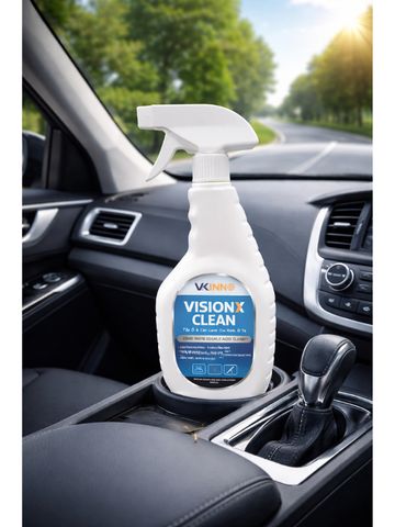 Dung dịch tẩy ố kính ô tô VisionX Clean 500ML - Giải pháp làm sạch hiệu quả cặn canxi, bụi bẩn và bảo vệ bề mặt kính, logo xe hơi