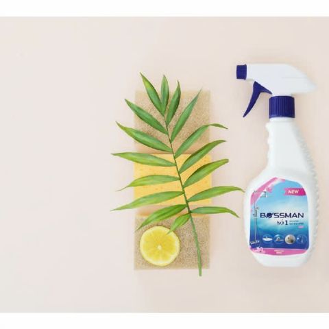 Tẩy Cặn Canxi Bossman 500ml - An Toàn Cho Vòi Sen Cao Cấp, Vách Kính, Không Gây Hại Da Tay, Dễ Dàng Sử Dụng