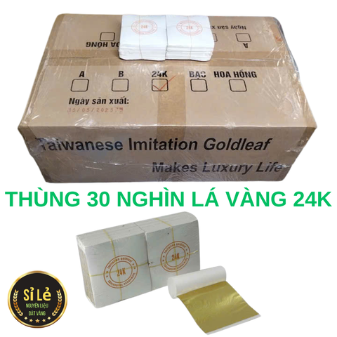 Thùng 30 Nghìn Lá Vàng 24K 9x9cm - Chất Liệu Thấm Hút, Phủ Bảo Vệ, Dán Vàng Dễ Dàng, Bộ Combo Làm Đẹp Sáng Tạo