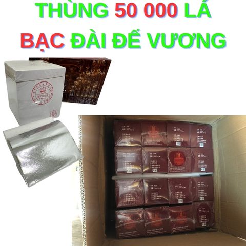 Thùng 50.000 Lá Bạc Đài Đế Vương - Dát Vàng Tượng Phật, Đồ Thờ Nội Thất, Phào Chỉ Cao Cấp - Vàng Bền Màu, Đẹp, Dễ Thi Công