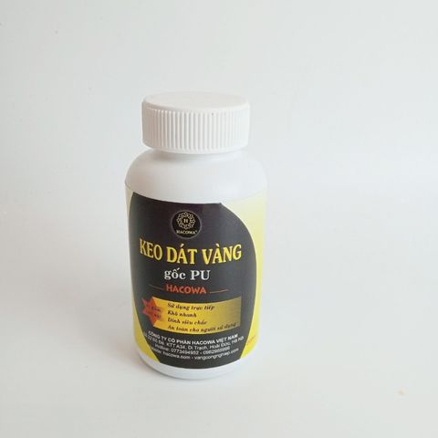 Keo Dát Vàng Gốc PU Hacowa 200ml - Độ Bám Dính Cao, Khô Nhanh, Mùi Nhài Dễ Chịu, Thích Hợp Tất Cả Loại Lá Vàng
