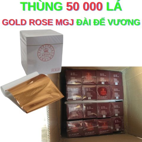 Thùng 50.000 Lá Vàng Gold Rose MGJ chuyên dùng dát vàng tượng Phật, đồ thờ, trang trí nội thất - Sáng bóng, bền màu, dễ thi công