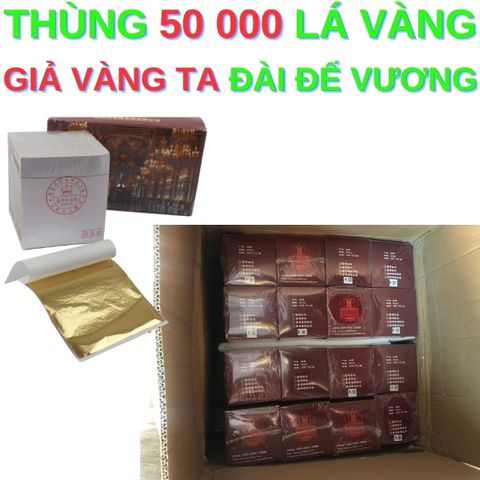 Thùng 50.000 Lá Vàng Giả Đài Đế Vương - Dát Vàng Tượng Phật, Đồ Thờ, Trang Trí Nội Thất Cao Cấp, Đồ Handmade, Bền Màu