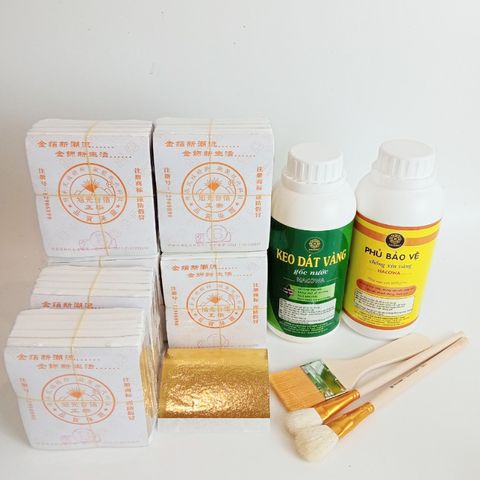 Combo Dát Vàng Trang Trí Tết - 100 Trái Dừa Kèm 3000 Lá Vàng 2B Đẹp Nhất & Phụ Kiện Dễ Dàng Sử Dụng