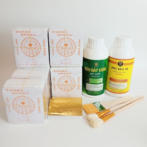 Combo Dát Vàng Trang Trí Tết - 100 Trái Dừa Kèm 3000 Lá Vàng 2B Đẹp Nhất & Phụ Kiện Dễ Dàng Sử Dụng