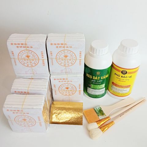 Combo Dát Vàng Trang Trí Tết - 100 Trái Dừa Kèm 3000 Lá Vàng 2B Đẹp Nhất & Phụ Kiện Dễ Dàng Sử Dụng