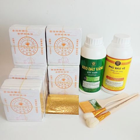 Combo Dát Vàng Trang Trí Tết - 100 Trái Dừa Kèm 3000 Lá Vàng 2B Đẹp Nhất & Phụ Kiện Dễ Dàng Sử Dụng