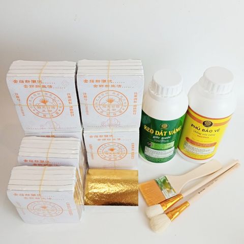 Combo Dát Vàng Trang Trí Tết - 100 Trái Dừa Kèm 3000 Lá Vàng 2B Đẹp Nhất & Phụ Kiện Dễ Dàng Sử Dụng