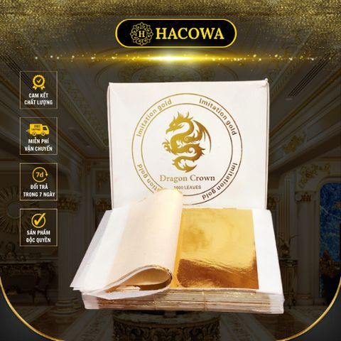1000 Lá Vàng Rồng 14cm x 14cm - Dát Vàng Trang Trí Nội Thất, Tượng Phật, Đồ Thờ - Bộ Chuyên Dụng
