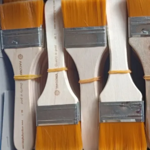 50 Chổi Cọ Silicon Siêu Mềm Lông Vàng - Dụng Cụ Vệ Sinh và Trang Trí Bánh, Dặm Vàng Đầu Vuông S7