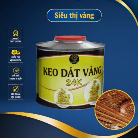 Keo dán vàng 24K 500g - Chuyên dùng dát vàng cho gỗ, kim loại, nhựa, đá, thủy tinh, gốm sứ - Phù hợp cho nhiều chất liệu, dễ sử dụng