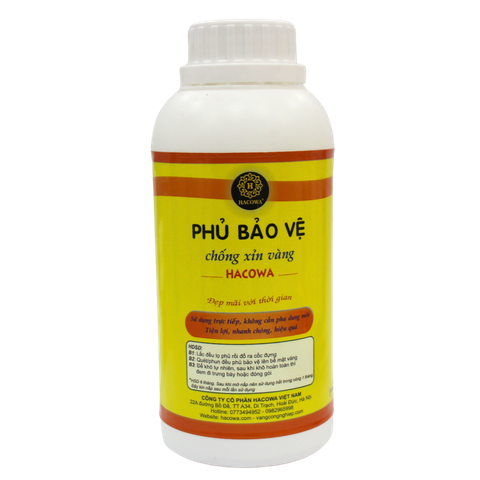 Chai Phủ Bóng Vàng Gốc Nước 500ml - Bảo Vệ Lớp Dát Vàng Trang Trí Hoa Quả, Thạch Cao, Xi Măng, Đồ Da, Không Mùi, An Toàn Sử Dụng
