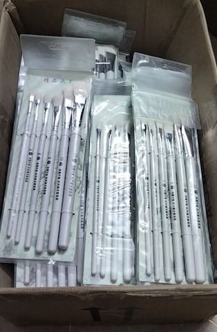 Combo 6 Chổi Cọ Lông Dê Vẽ Keo Dát Vàng - Bộ Công Cụ Vệ Sinh Nghệ Thuật Siêu Tiện Lợi, Bền Đẹp, Không Rụng Lông