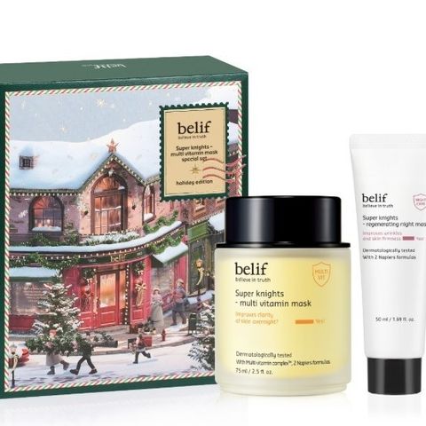 Bộ Mặt nạ ngủ Belif Multi Vitamin - Dưỡng ẩm và sáng da, phục hồi da với Vitamin B3, C, E - Chăm sóc da chuyên sâu 125ml