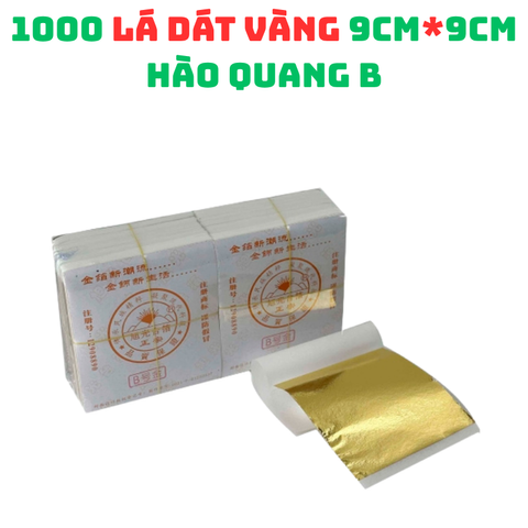 Bộ 1000 Lá Dát Vàng Hào Quang B 9x9 cm - Văn Phòng Phẩm Dùng Trong Nghệ Thuật Trang Trí và Làm Đồ Thủ Công