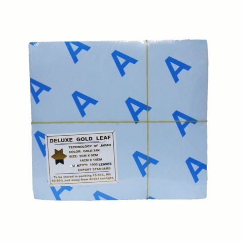 Gói 1000 Lá Dát Vàng Nhật 14x14cm - Vật Liệu Nghệ Thuật Đá Vàng Chuyên Dụng Cho Crafts và Trang Trí