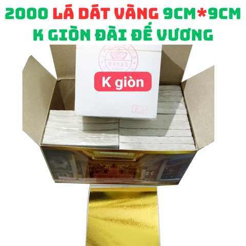 2000 Lá Vàng Dát Vương 9x9cm - Giấy Dát Vàng Chuyên Dụng Cho Tượng Phật, Đồ Thờ Trang Trí Nội Thất