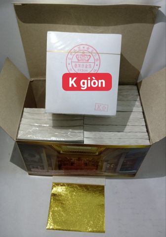 2000 Lá Vàng Dát Vương 9x9cm - Giấy Dát Vàng Chuyên Dụng Cho Tượng Phật, Đồ Thờ Trang Trí Nội Thất