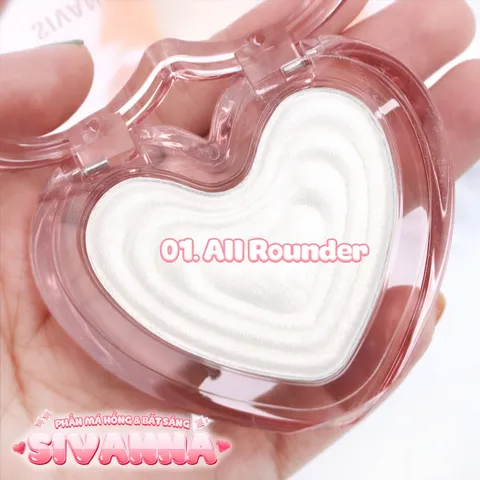 Phấn Má Hồng Bắt Sáng Sivanna Colors Sweethearts - Phấn Mịn, Dễ Tán, Giữ Màu Lâu, Thiết Kế Nhỏ Gọn, Trang Điểm Tự Nhiên