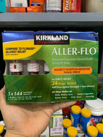 Set 5 Chai Xịt Mũi All-er-Flo Kirkland Mỹ - Hỗ Trợ Hô Hấp - Sản Phẩm Chăm Sóc Sức Khỏe 100% Chính Hãng Costco