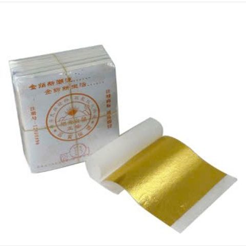 500 Lá Vàng 2B Màu Vàng Đậm Ánh Kim - Văn Phòng Phẩm Trang Trí Đồ Dùng Nghệ Thuật, Dát Vàng, Làm Đẹp Đồ Nội Thất