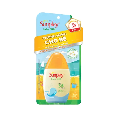 Kem Chống Nắng Sunplay Baby Mild SPF35 PA++ 30g - Dạng Sữa Dịu Nhẹ Cho Da Nhạy Cảm & Trẻ Em, Bảo Vệ Tia UVB/UVA