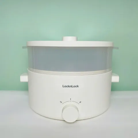 Nồi Điện Đa Năng LocknLock Bianco EJP134IVY 5L - Nấu Lẩu, Hấp, Xào, Hầm - Chất Liệu An Toàn, Bảo Hành Chính Hãng