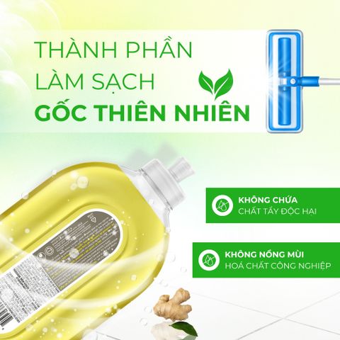 Nước Lau Sàn Đa Năng Method Tinh Dầu Chanh Gừng 739ml - Sạch Bóng, Khử Khuẩn An Toàn Cho Sàn Nhà