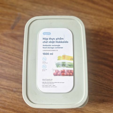 Hộp Đựng Thực Phẩm Nhựa PP InoChi Hokkaido 1500ml - Kháng Khuẩn, Chịu Nhiệt - Dùng Trong Lò Vi Sóng, An Toàn Cho Thực Phẩm