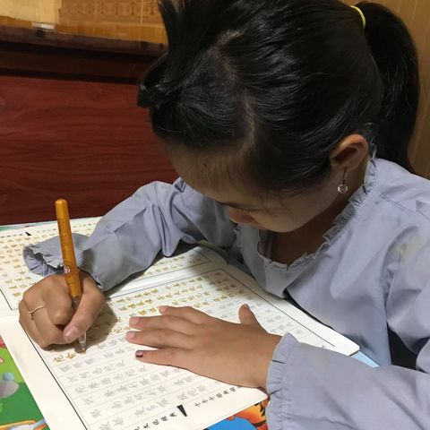 Vở Chép Kinh Địa Tạng Chữ Hán In Mờ - Bộ 3 Quyển Học Tiếng Trung Qua Chép Kinh Phật Thượng Trung Hạ