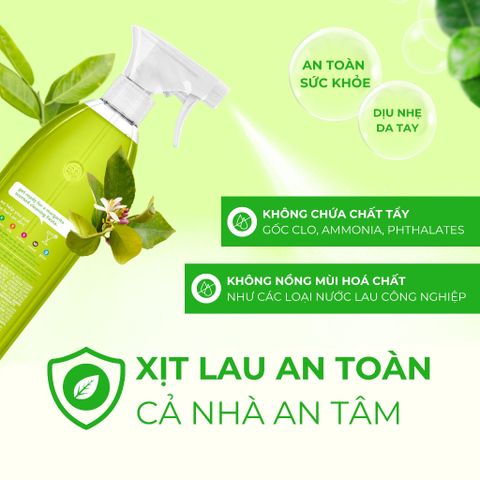 Nước Xịt Đa Năng Method Tinh Dầu Chanh & Muối Biển 828ml - Làm Sạch An Toàn, Khử Mùi, Diệt Khuẩn Từ Thiên Nhiên