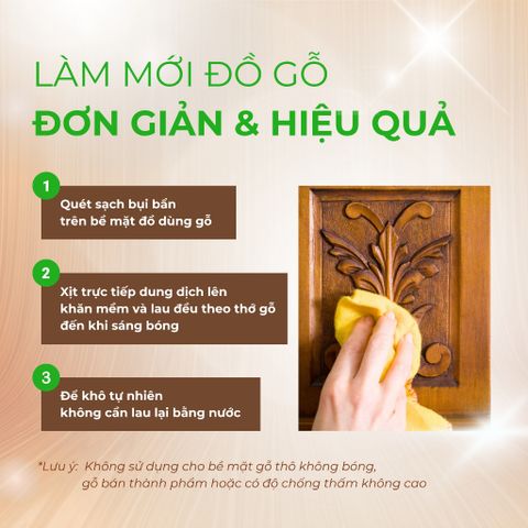 Nước Xịt Bóng Đồ Gỗ Method Wood Polish 414ml - Tinh Dầu Hạnh Nhân, Làm Sáng Bóng Bề Mặt Gỗ, Duy Trì Nội Thất Bền Đẹp