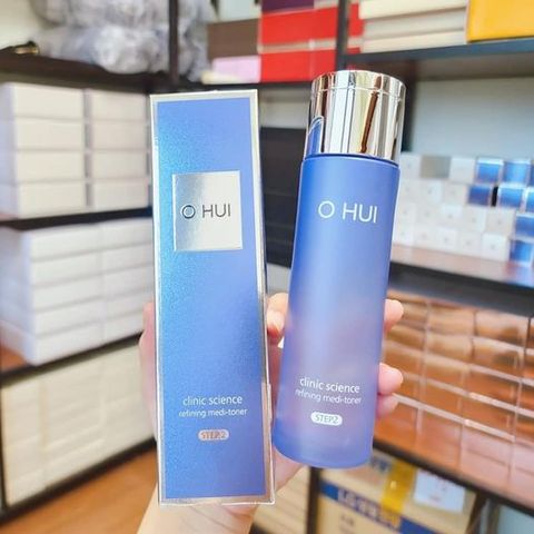 Nước Hoa Hồng Ohui Clinic Science Refining Medi-Toner 150ml - Không Chứa Cồn Duy Trì Độ Ẩm, Giúp Da Dầu Mụn Mềm Mại và Tươi Mát