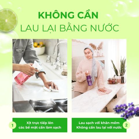 Nước Xịt Đa Năng Method All-Purpose Cleaner - Khử Mùi, Kháng Khuẩn, 828ml - Hương Chanh, Bưởi, Oải Hương - Vệ Sinh Nhà Cửa An Toàn