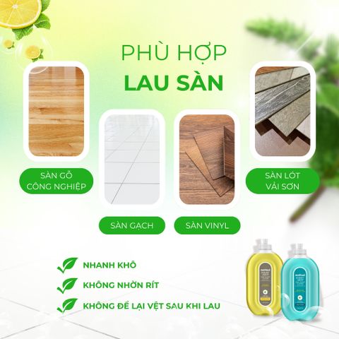 Nước Lau Sàn Đa Năng Method 739ml - Hương Spa Tươi Mát, Giúp Sàn Sáng Bóng, Khử Khuẩn Tự Nhiên, Thích Hợp Cho Sàn Gỗ và Vinyl