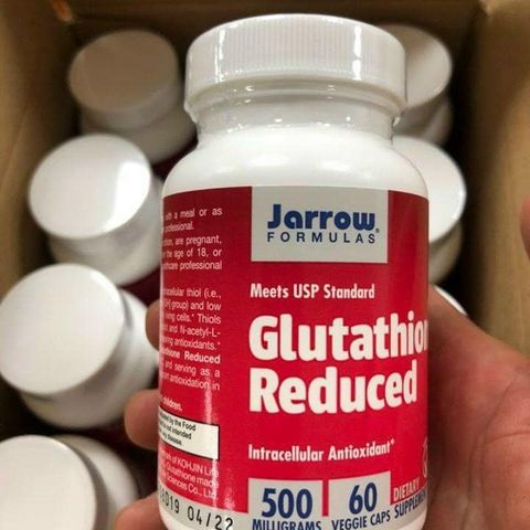 Viên Uống Hỗ Trợ Trắng Da Jarrow Glutathione Reduced 500mg - Kháng Oxy Hóa, Làm Sáng Da, Hỗ Trợ Sức Khỏe Da Tươi Trẻ