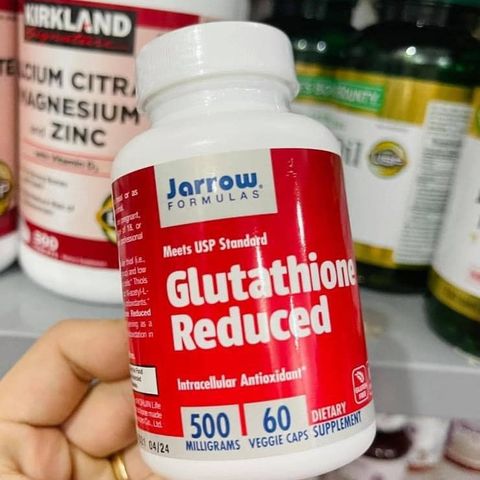 Viên Uống Hỗ Trợ Trắng Da Jarrow Glutathione Reduced 500mg - Kháng Oxy Hóa, Làm Sáng Da, Hỗ Trợ Sức Khỏe Da Tươi Trẻ