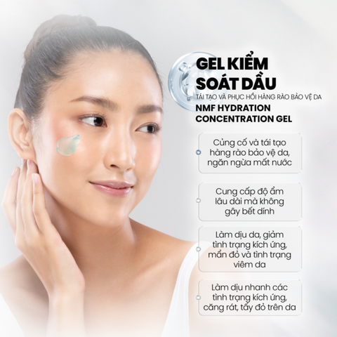 Gel Kiểm soát dầu,tái tạo và phục hồi da MD Care NMF 50ml + 2 nạ nmf