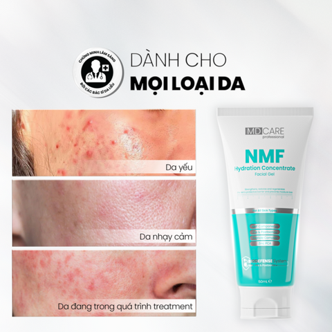Gel Kiểm soát dầu,tái tạo và phục hồi da MD Care NMF 50ml + 2 nạ nmf