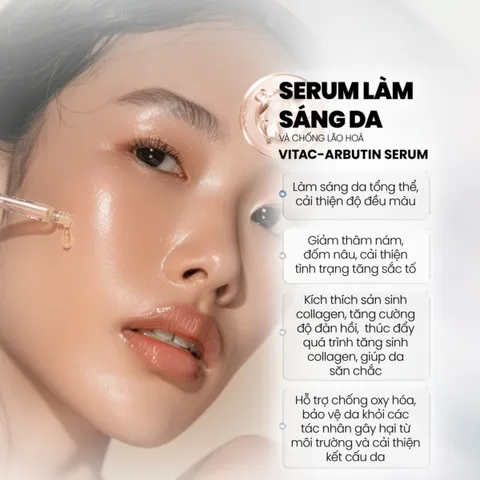 [Tặng SRM 30ML] Serum Trắng Sáng Da MD Care VitaC Arbutin 30ml - Dưỡng Ẩm, Làm Sáng Da nhanh+ 2 nạ NMF