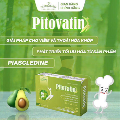 Viên uống PITOVATIN Nutramed - Hỗ trợ giảm đau nhức xương khớp, cải thiện tình trạng viêm và thoái hóa khớp (30 viên)