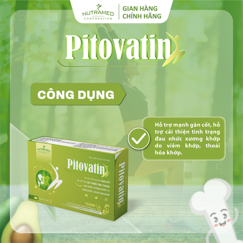 Viên uống PITOVATIN Nutramed - Hỗ trợ giảm đau nhức xương khớp, cải thiện tình trạng viêm và thoái hóa khớp (30 viên)