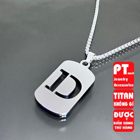 Dây Chuyền Titan Thời Trang Nam Nữ - Vòng Cổ Mặt Dây Chuyền Chữ Cái 26 Ký Tự - Quà Tặng Cá Tính