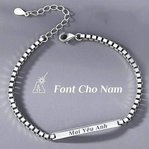 Vòng tay đôi khắc tên cá nhân hóa Titan không gỉ - Quà tặng tình yêu lắc tay unisex cho cặp đôi, hàng có sẵn, giao nhanh 24h