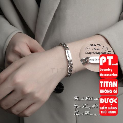 Vòng tay đôi Khắc Tên theo yêu cầu - Vòng tay titan cao cấp nam nữ, quà tặng tình yêu cho cặp đôi - Giao hàng nhanh chóng, miễn phí đổi mới