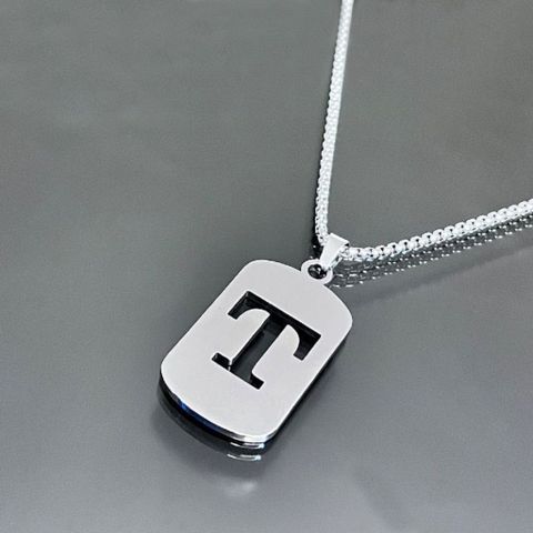 Dây Chuyền Titan Thời Trang Vòng Cổ Chữ Cái 26 Ký Tự - Phụ Kiện Nam Nữ, Không Gỉ, Xu Hướng Thời Đại